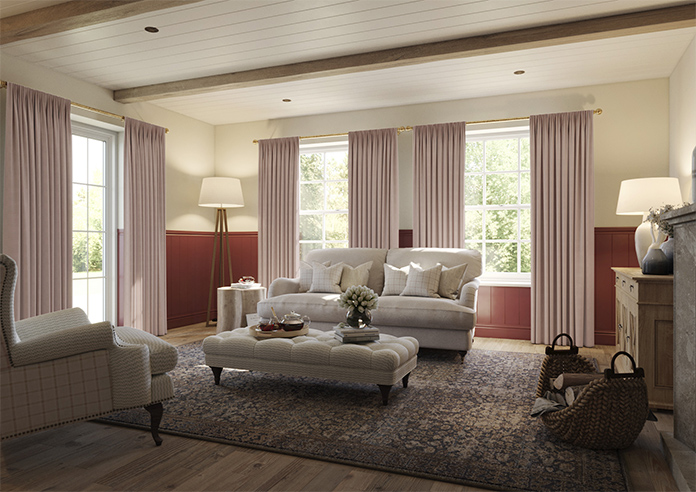 Shima Faux Silk, Rose - Made to Measure Curtains - Image 7